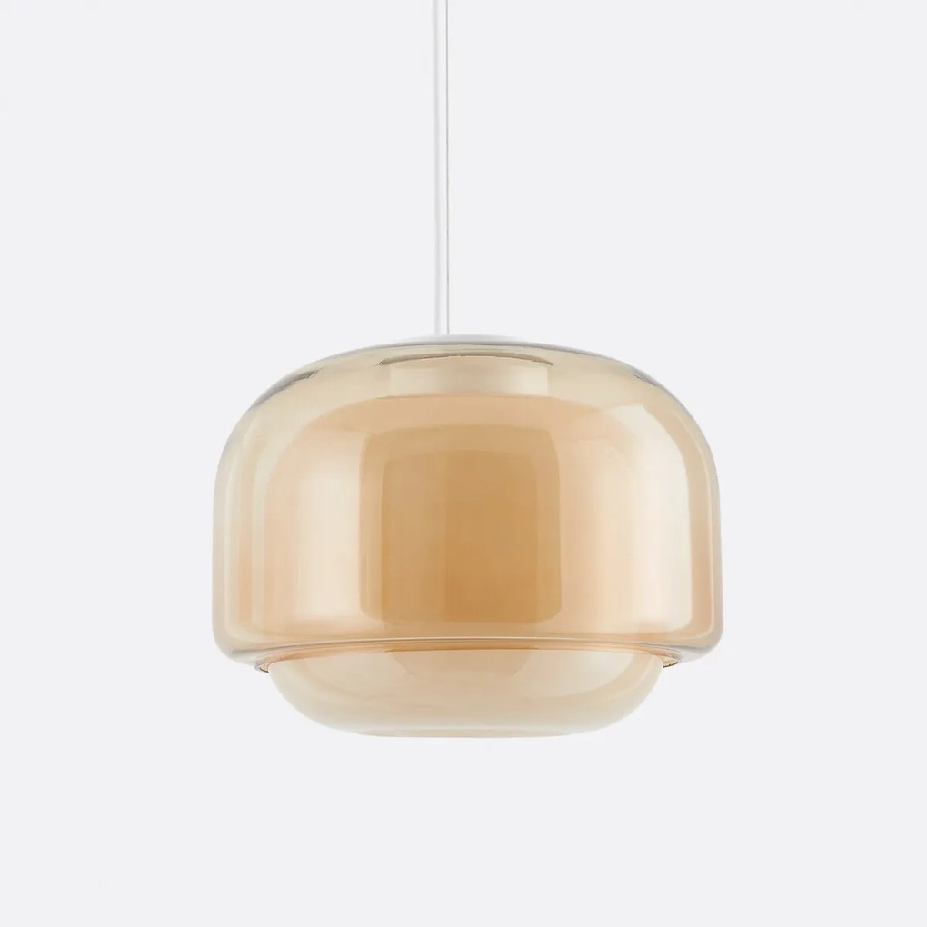 Hanglamp van gekleurd glas Ø30,5 cm, KINOKO