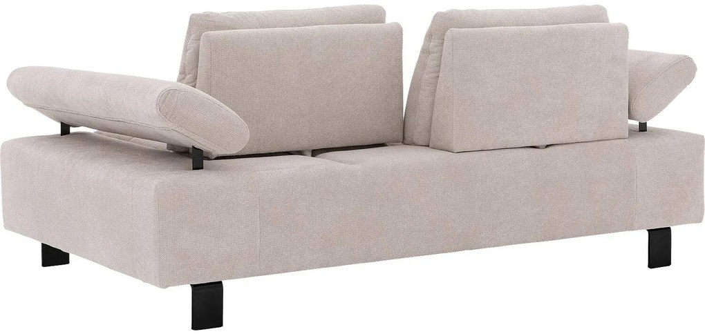 Goossens Bank Alvin wit, stof, 2,5-zits, modern design