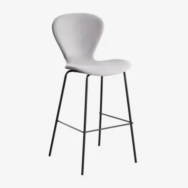 Op Een Hoge Kruk. ↑75 Cm & Zwart & Fluwelen Grijs – Koel & Terciopelo - Sklum