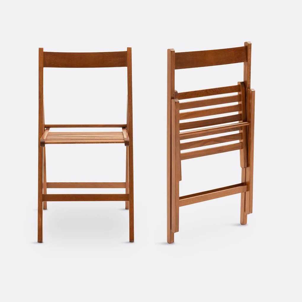 Set van 2 klapstoelen, massief beuken, Yoann