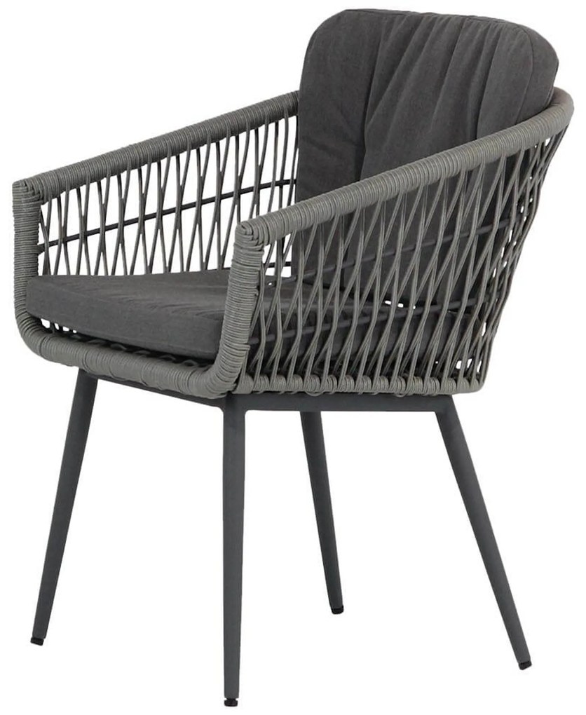 Tuinset 6 personen 240 cm Rope Grijs Lifestyle Garden Furniture Western/Matale