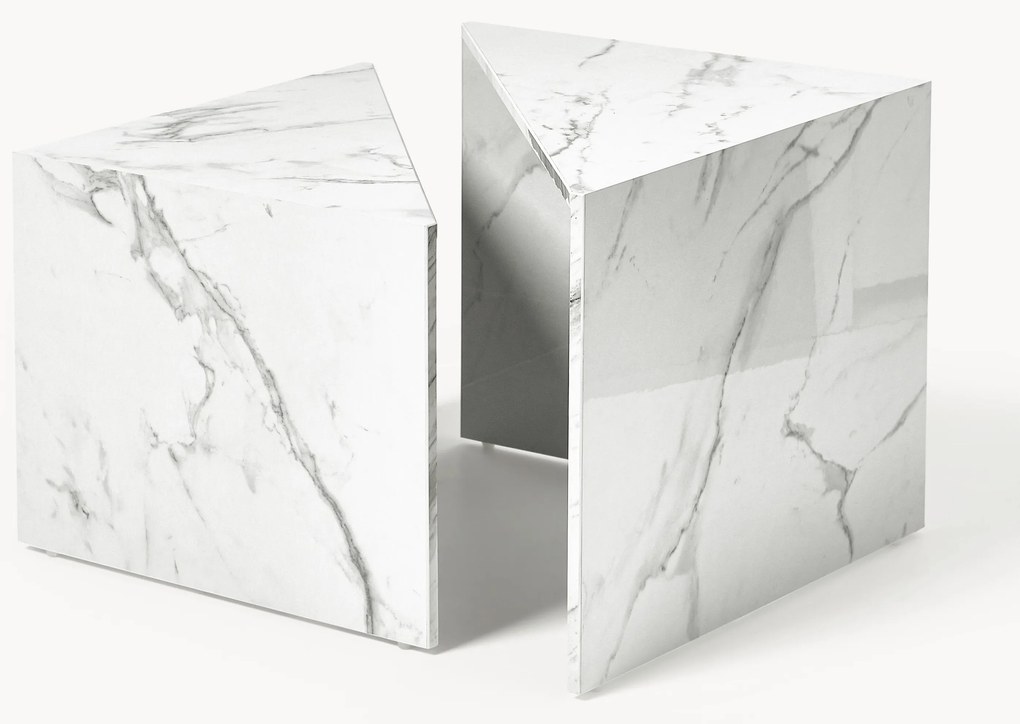 Salontafelset Vilma in marmerlook, 2-delig