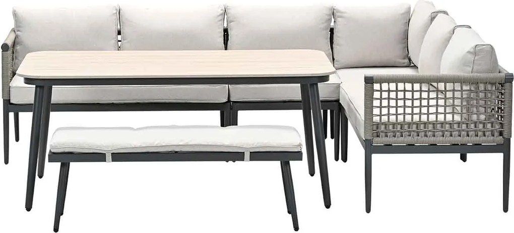 Garden Impressions Burela lounge dining set 6-delig rechts - taupe