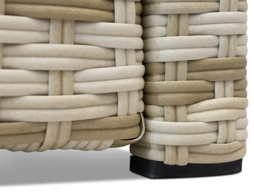 Driezitsbank van kunststof rotan Monaco Garden Point beige