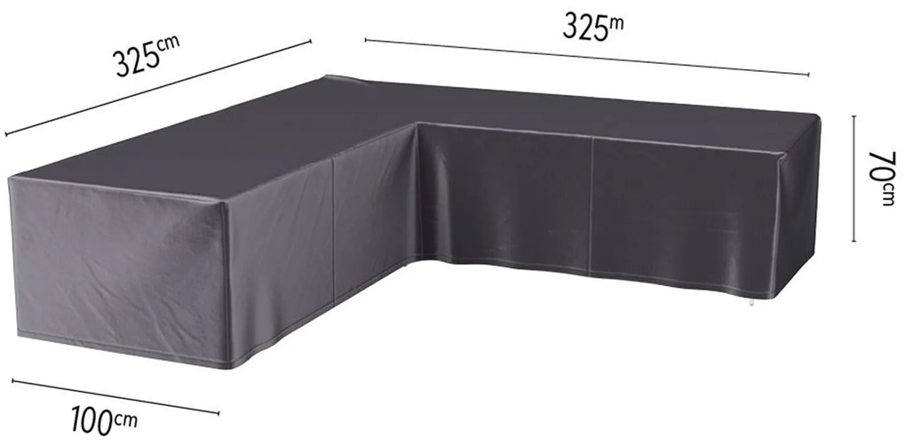 Platinum Aerocover loungesethoes L-vorm 325x325 cm.