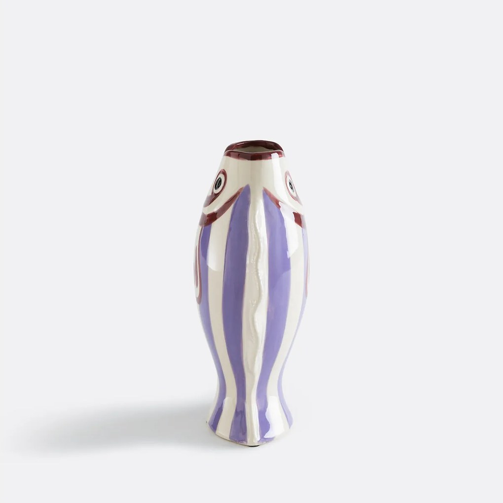Visvormige vaas van keramiek, 31 cm hoog, FISKA