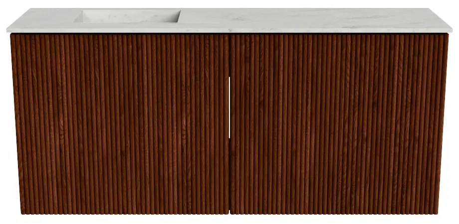Mondiaz Joya DLux 90cm toiletmeubel ruby met wastafel faye links zonder kraangat opalo