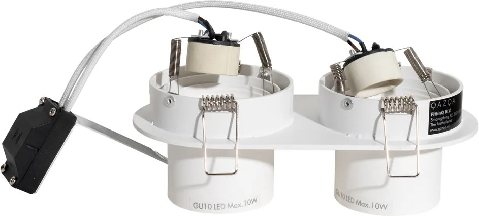 Afgeronde inbouwspot wit GU10 50mm 2-lichts - Installa