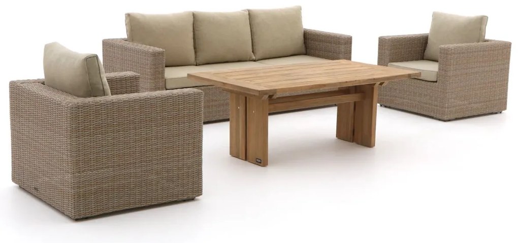 Dining loungeset Intenso  | 5 personen | Loungeset Old Teak Greywash | Wicker (vlechtwerk) | Kees Smit Tuinmeubelen