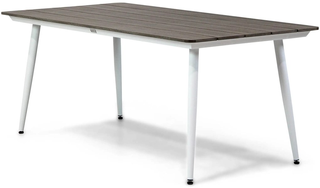 Tuinset 4 personen 180 cm Rope /Aluminium/polywood Wit Santika Furniture Santika