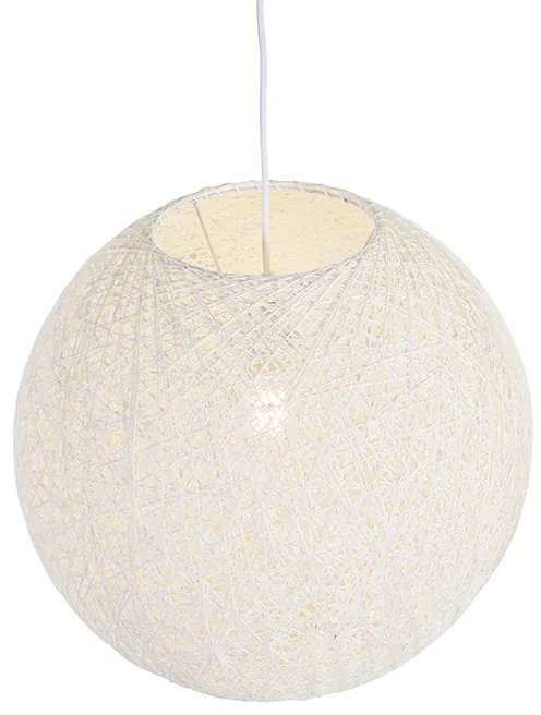 Landelijke hanglamp wit bol 45cm - Corda