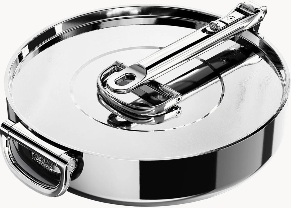 RVS koekenpan Space met inklapbare handvat en deksel