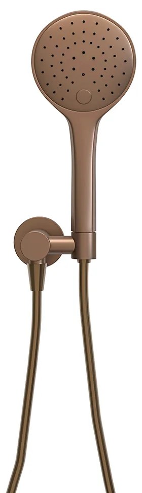 Mueller Bronzo handdoucheset 3 standen met wandaansluitbocht brons geborsteld