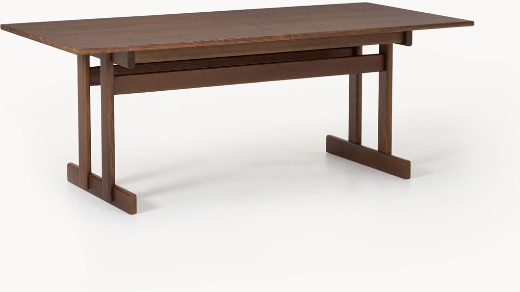 Uitschuifbare eettafel Brynn van eikenhout, in verschillende formaten