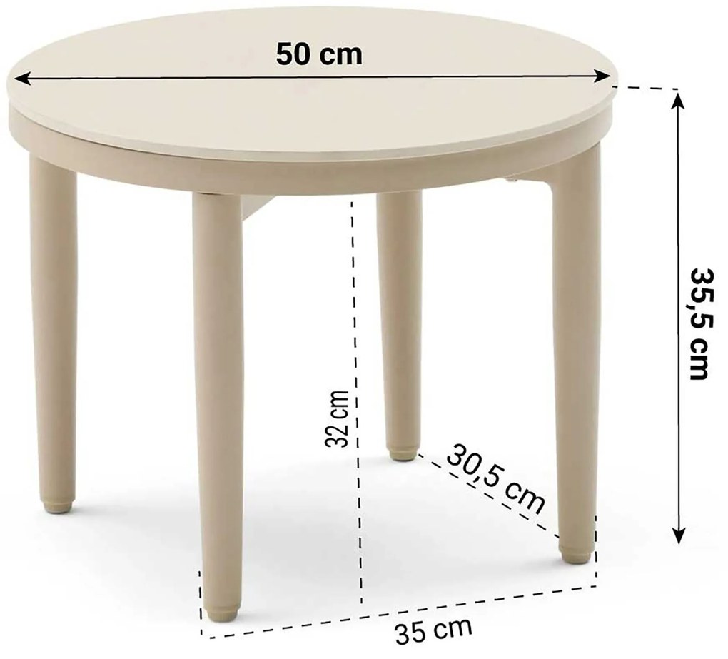 Hoek loungeset 5 personen Wicker Taupe  Coco Ibiza