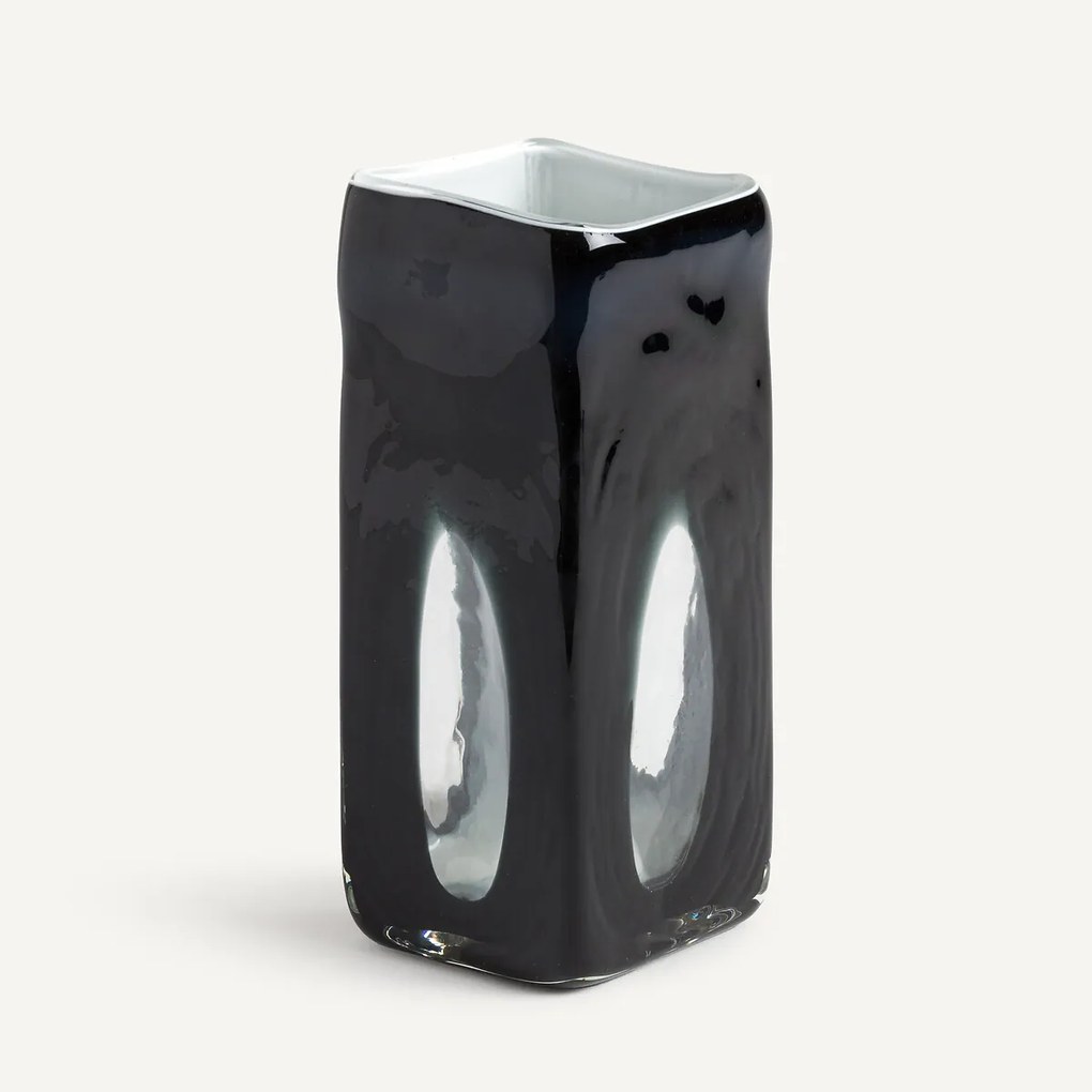 Vaas in geblazen glas, klein model, Odisha