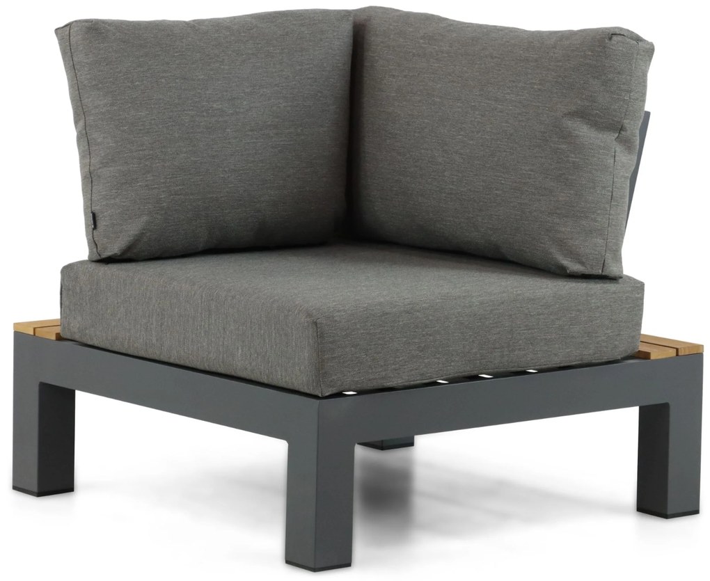 Loungeset 5 personen Aluminium/Teak Grijs Lifestyle Garden Furniture Vittoria