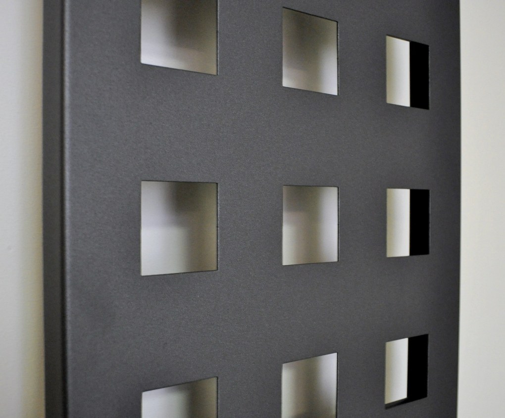 Sanicare design radiator Square 180 x40 cm. mat zwart