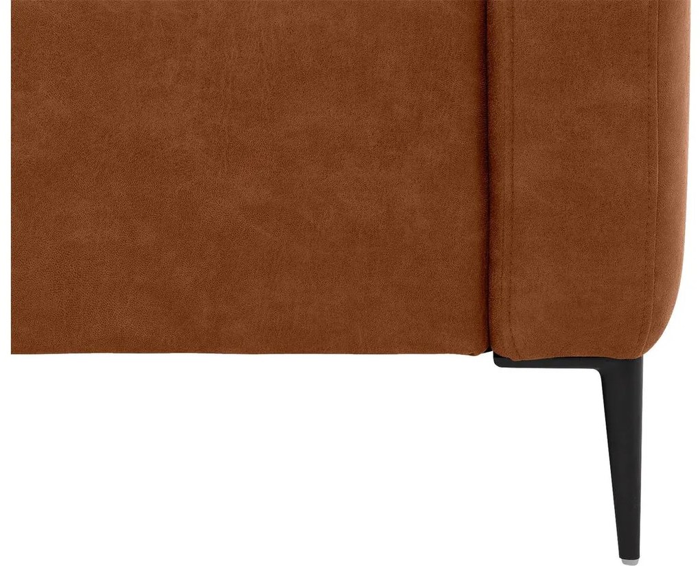 Goossens Key West cognac, micro leer, 3-zits, modern design