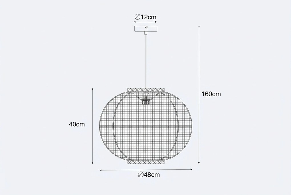 Oosterse Hanglamp Naturel Stof - Rob Taupe