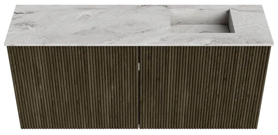 Mondiaz Joya DLux 90cm toiletmeubel shadow met wastafel faye rechts 1 kraangat glace