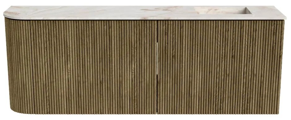 Mondiaz Joya DLux 110cm toiletmeubel ronding links dusk met wastafel faye rechts zonder kraangat frappe