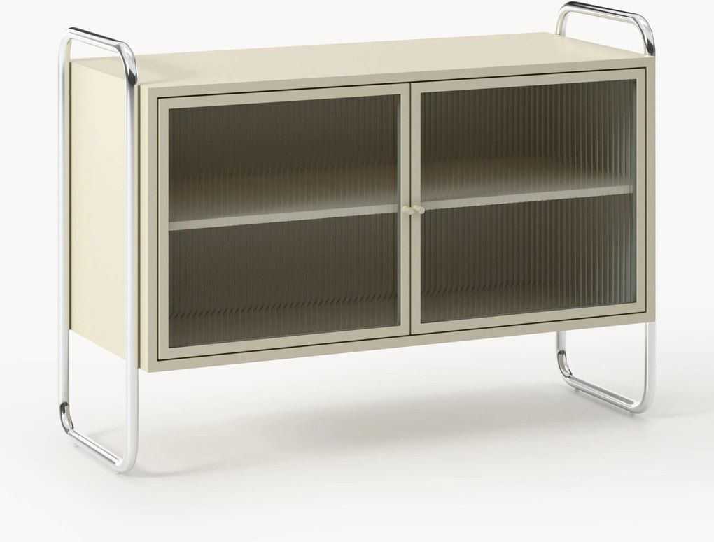 Metalen dressoir Robyn met glazen front