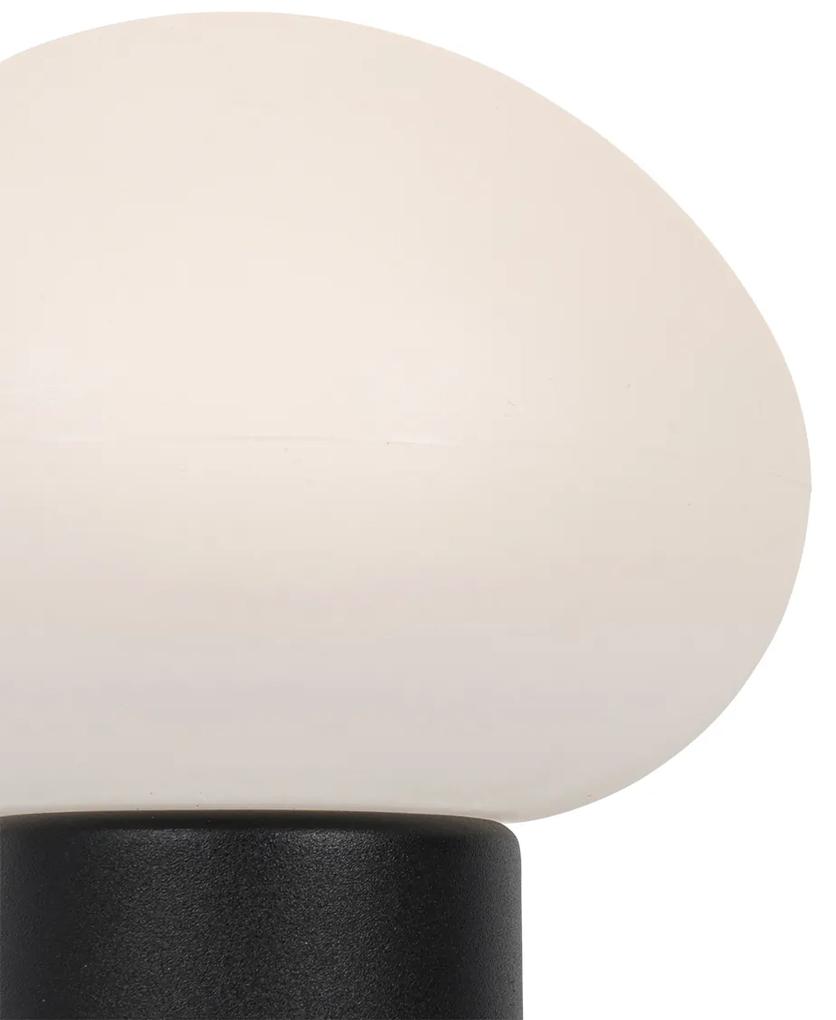 Buitenlamp Tafellamp zwart incl. LED 3-staps dimbaar oplaadbaar - Louise Design IP44 Buitenverlichting rond