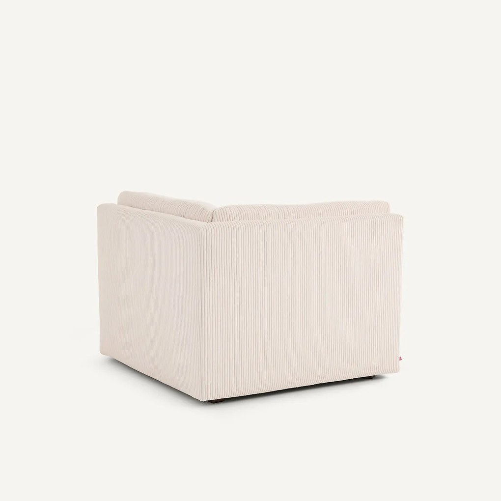 Modulaire 90° hoek in geribbeld polyester, GIULIANO