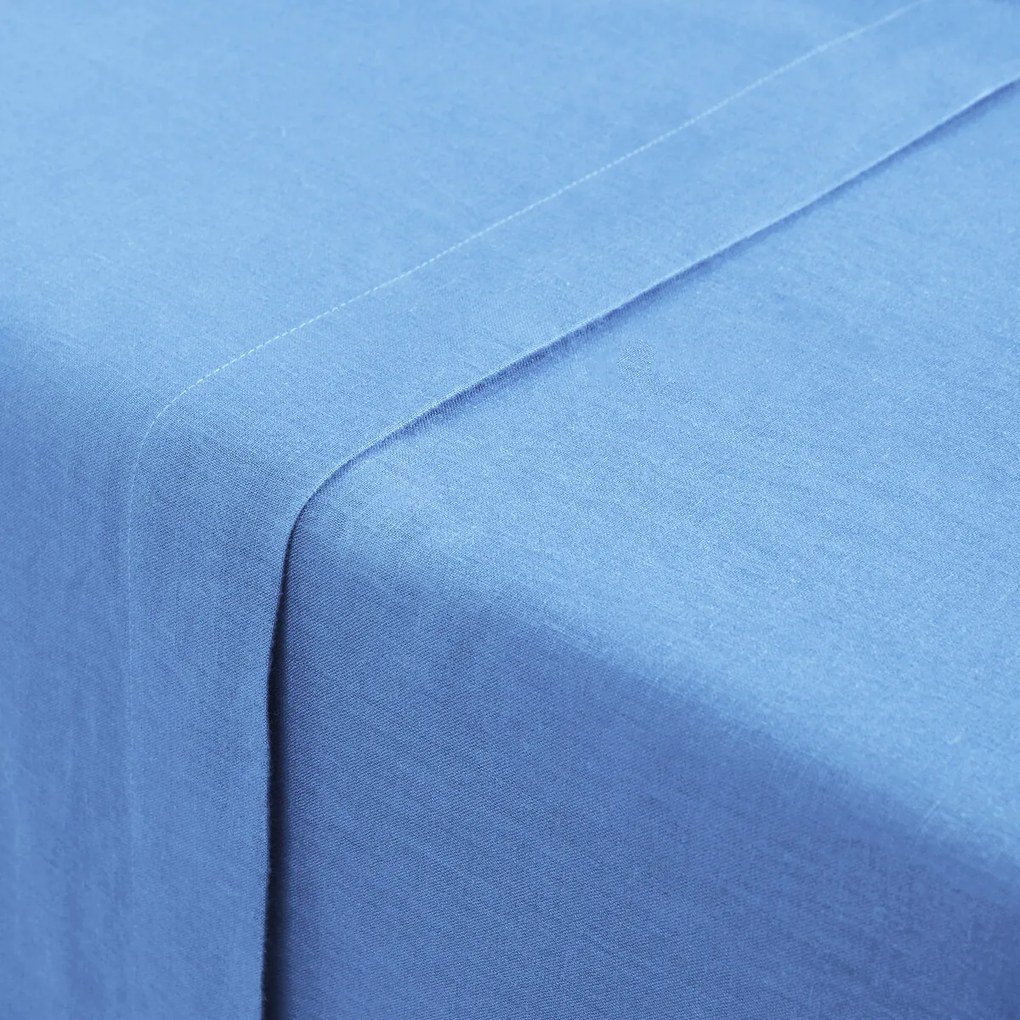 Effen plat laken in gewassen linnen, Linot