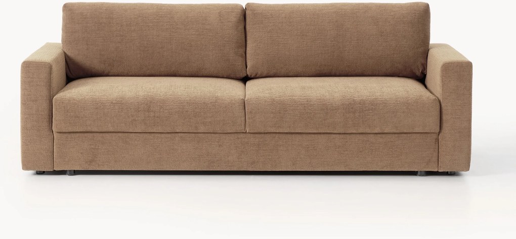 Fluwelen slaapbank Tasha (3-zits) met opbergruimte