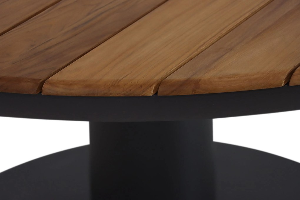 Dining Tuintafel rond 160 cm Ø laag Grijs Salerno