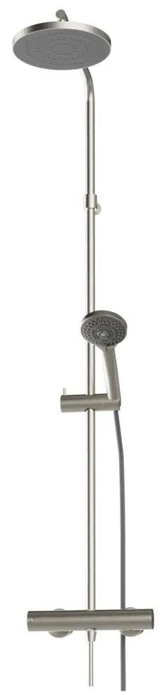 Plieger New Way opbouw regendouche compleet 25cm chroom geborsteld