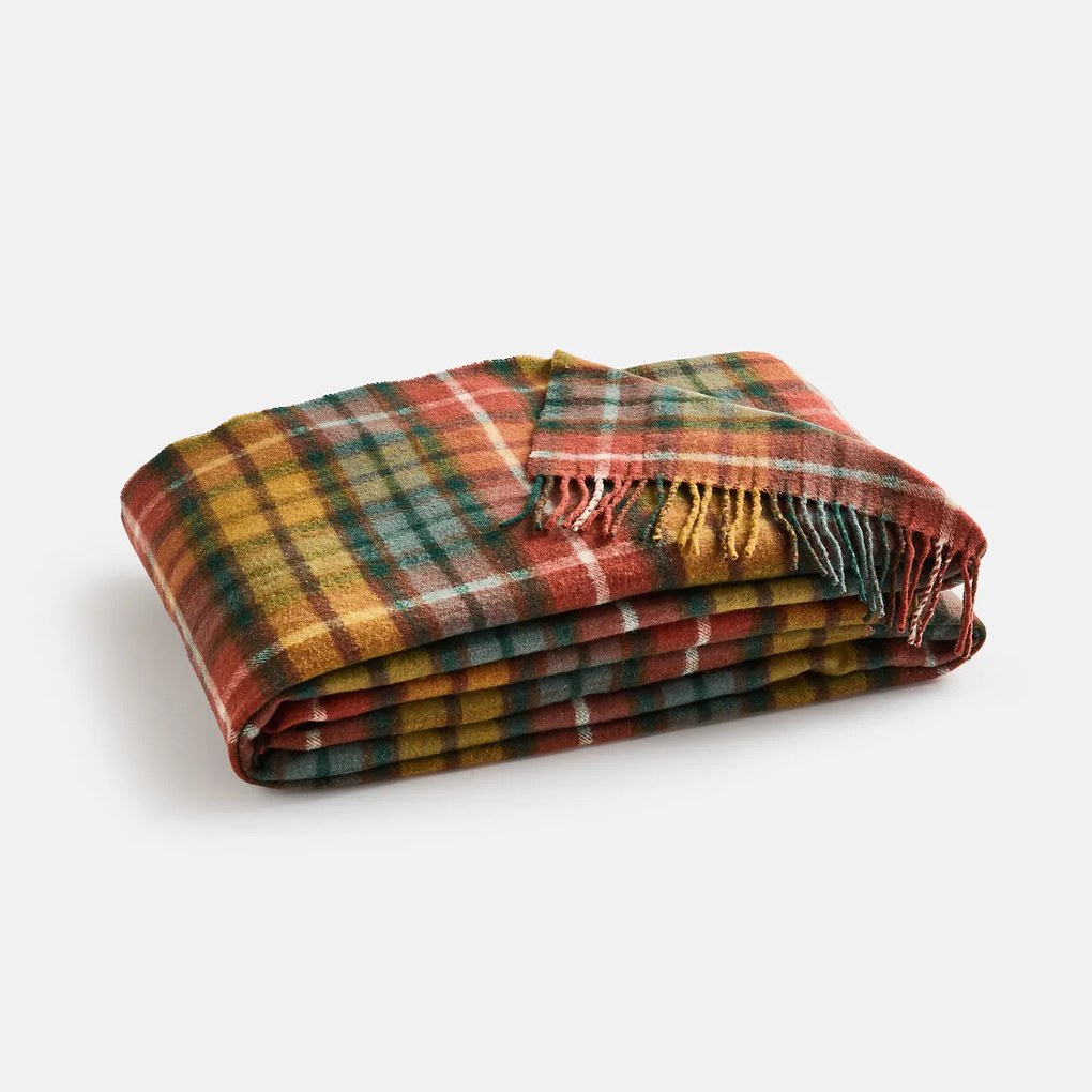 Schotse plaid in tartan-stijl, met franjes, ESTRIA