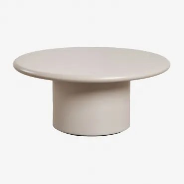 Ronde Salontafel Ø80 Cm In Mdf Rodeo Tapioca Beige - Sklum