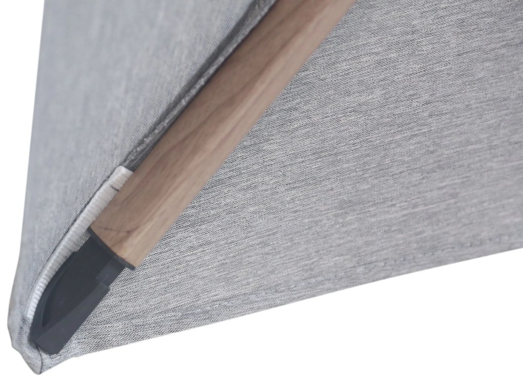 Zweefparasol 3x3m S2 Excellent (incl. voet + hoes) Grijs-antraciet Camello Luna