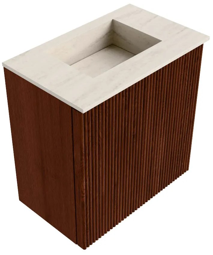 Mondiaz Joya DLux 40cm toiletmeubel ruby met wastafel faye midden zonder kraangat meli