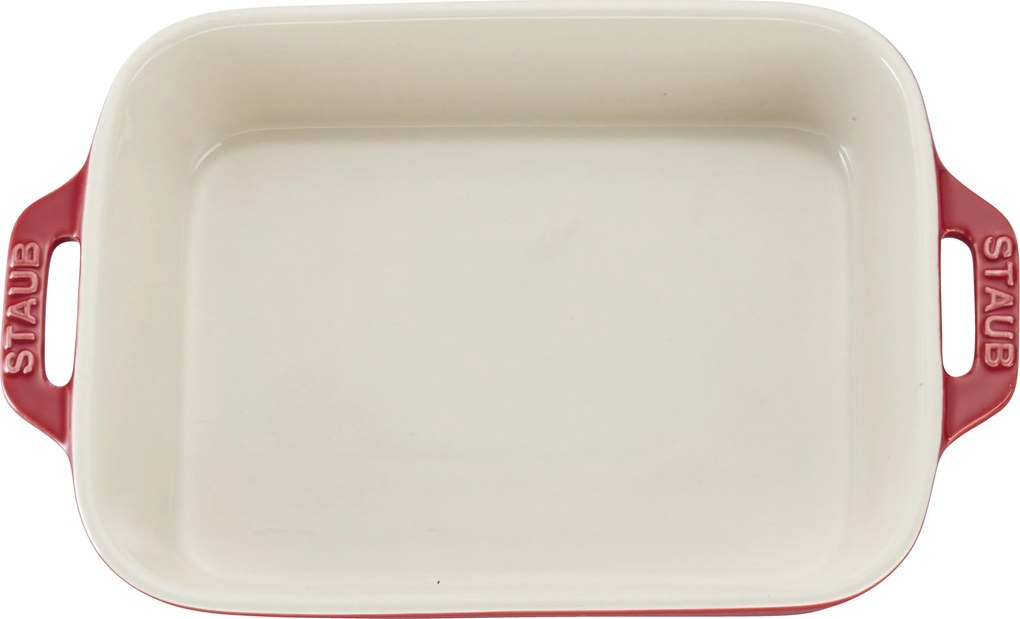 Staub Ceramique Ovenschaal 20 cm, Rechthoekig, Kersenrood - Ceramique - Staub