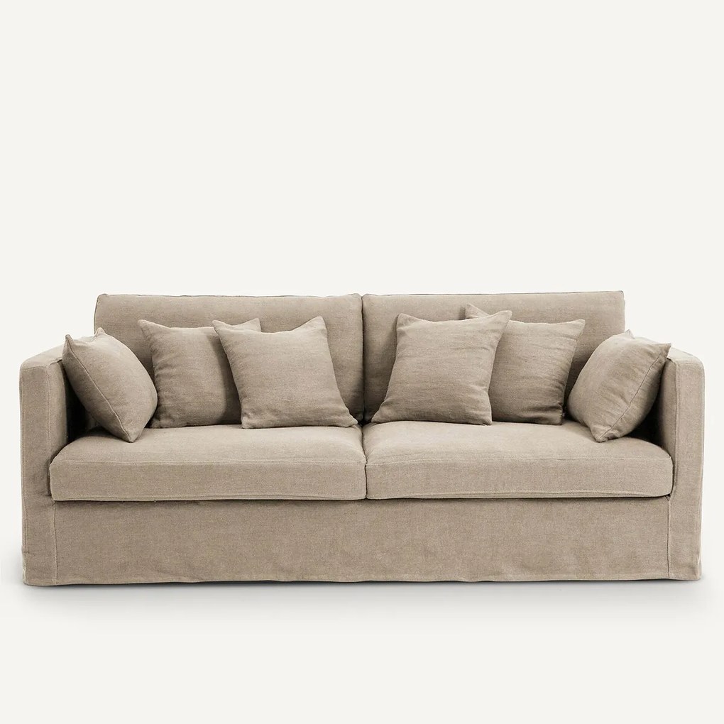 Bank 3-, 4- of 5-zits, in dik stonewashed linnen, Néo Kinkajou