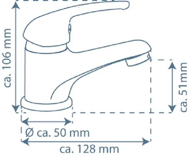 Schutte ATHOS PLUS ééngreepsmengkraan wastafel, chroom