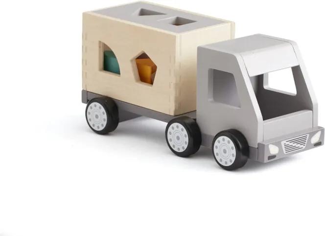Vrachtwagen met vormpjes Aiden - Houten speelgoed