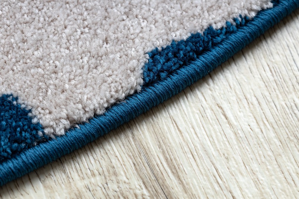 Tapijt SKETCH ROND - FA68 blauw /wit - Sterretje