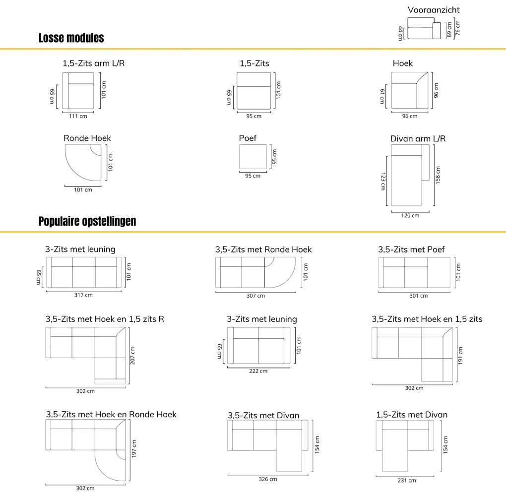 Hoekbank Met Rond Element Rechts Terracotta Roze