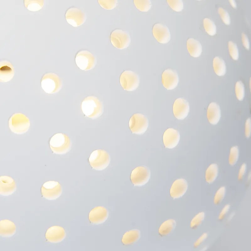 Moderne wandlamp wit gips bol met lichteffect - Blur