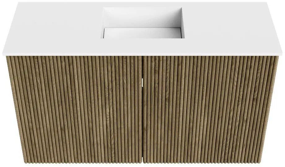 Mondiaz Joya 70cm toiletmeubel dusk met wastafel faye midden 1 kraangat talc