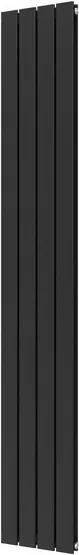 Plieger Cavallino designradiator dubbel verticaal 2000x298mm 1080W zwart grafiet (black graphite) 7252754
