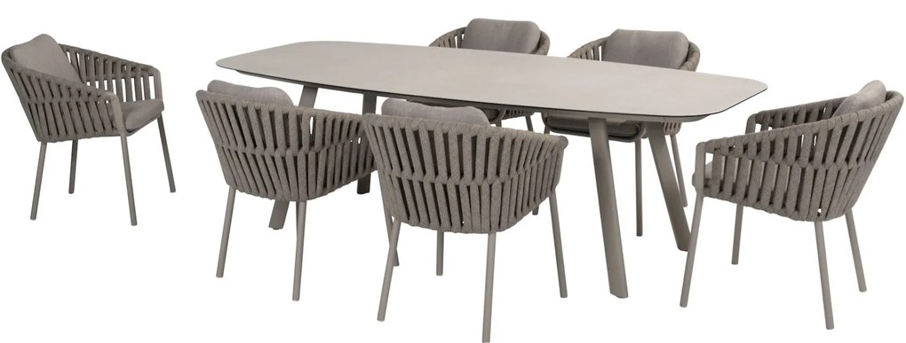 Owen Manolo dining tuinset 7 delig  printed ceramic 240x103 cm cloud Taste 4SO