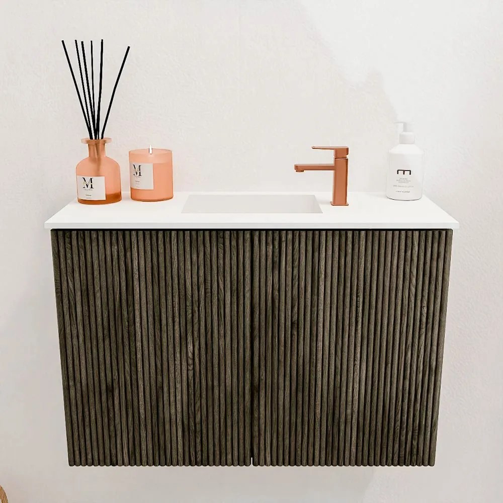 Mondiaz Joya 60cm toiletmeubel shadow met wastafel faye midden 1 kraangat talc