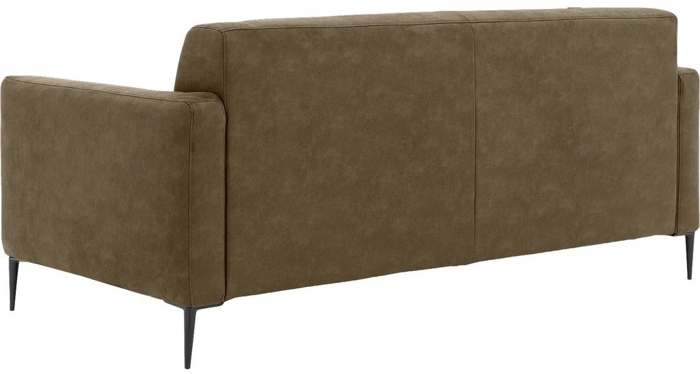 Goossens Key West groen, micro leer, 3-zits, modern design