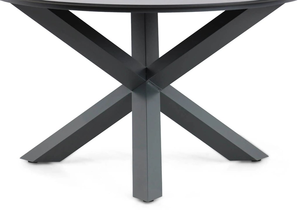 Tuinset Ronde Tuintafel 4 personen 130 cm Rope Grijs Coco Antoni/Orino